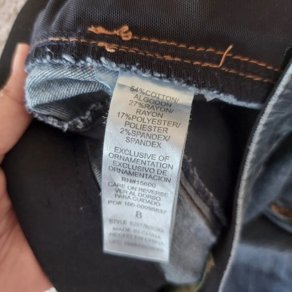 Democracy Ab Technology Raw Hem Skinny Jeans Size 8 - Picture 7 of 10